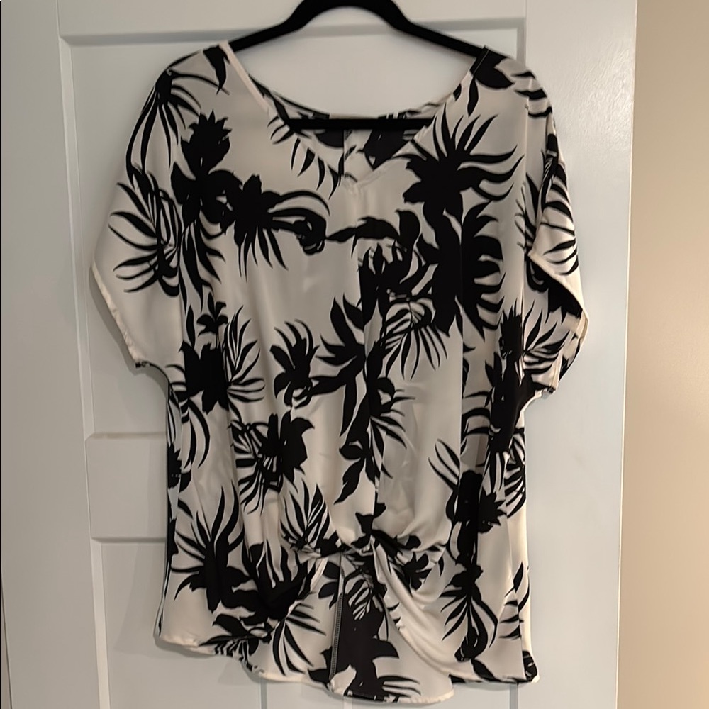 Beacon Black and White Floral Blouse